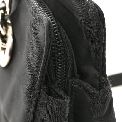 Prada Tessuto Nylon Acciaio Chain Shoulder Bag Black 13 of 15