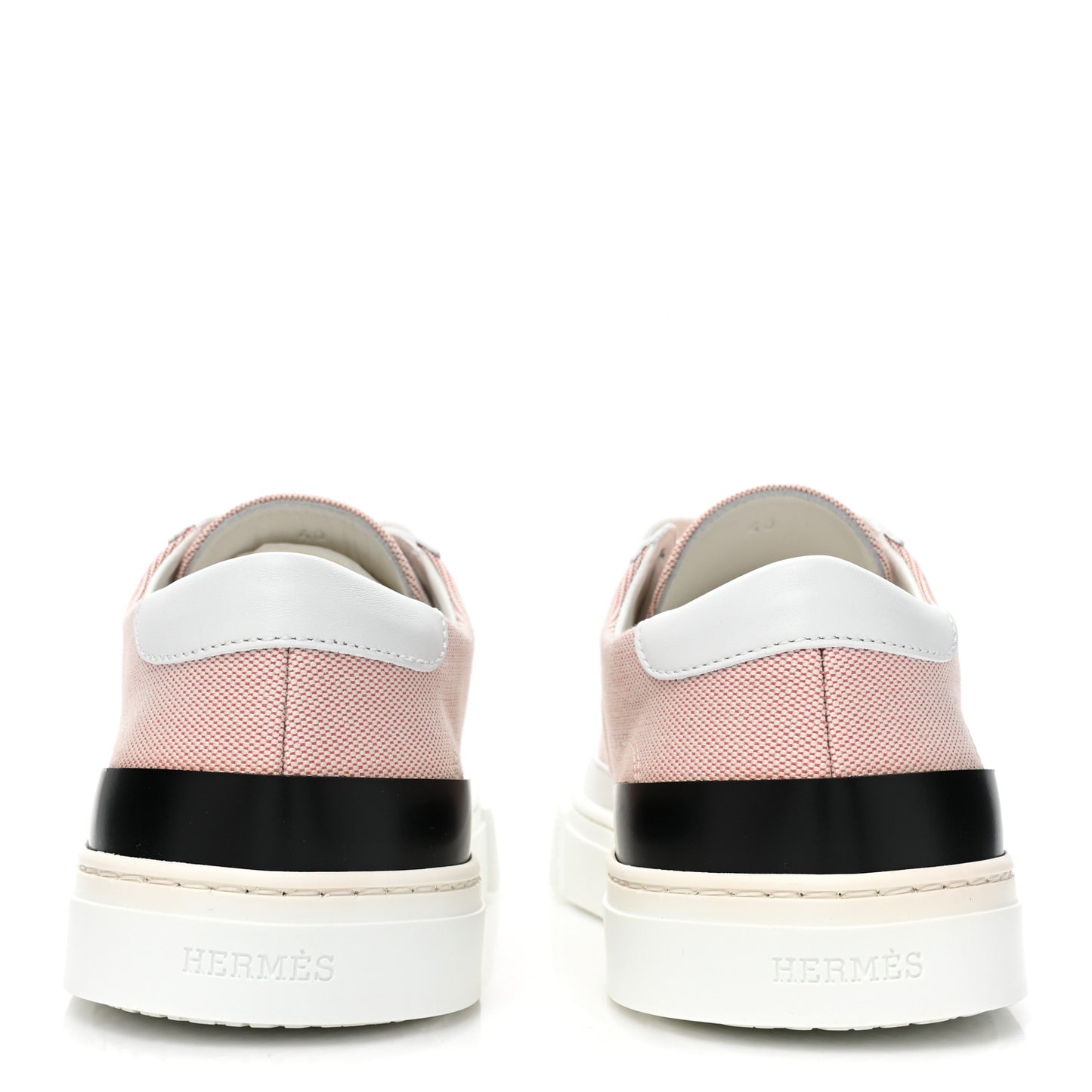 Canvas Calfskin Deep Sneakers 40 Framboise White