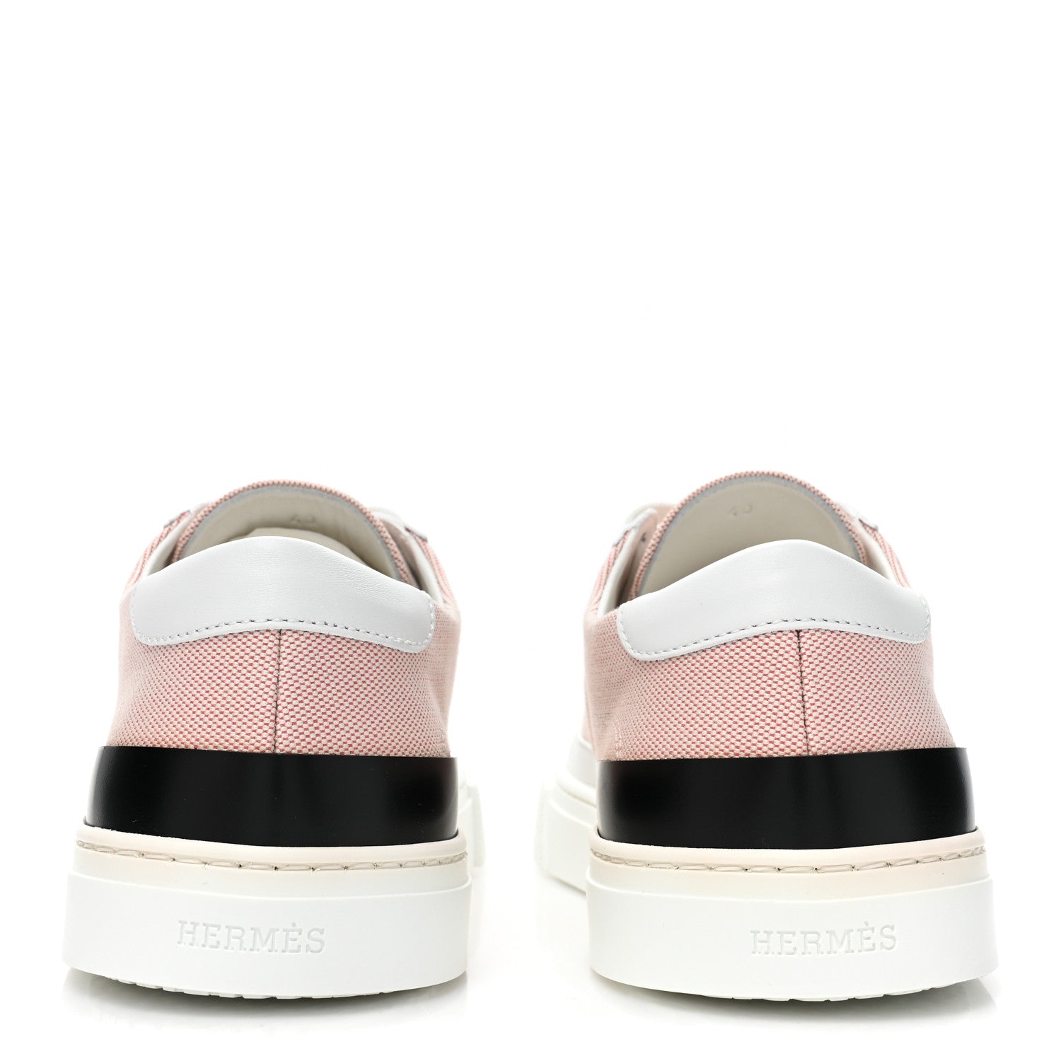 Hermes Canvas Calfskin Deep Sneakers 40 Framboise White 4 of 11