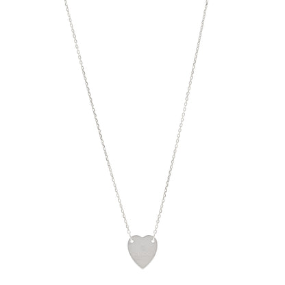 Gucci Sterling Silver Trademark Heart Pendant Necklace 1 of 5