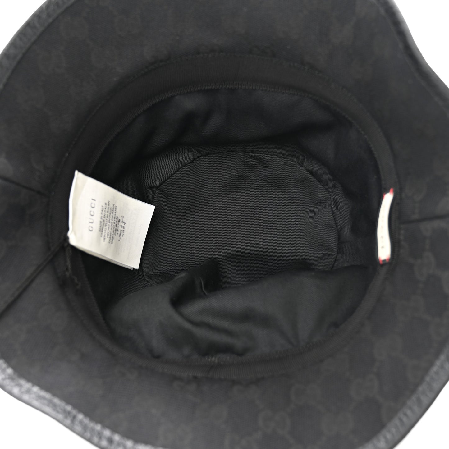 Monogram Textured Dollar Calfskin GG Jago Bucket Hat M Black