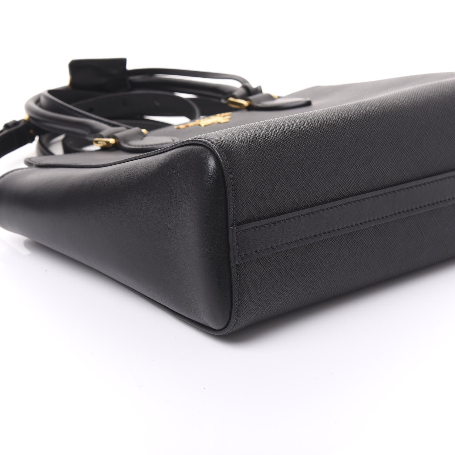 Prada Saffiano Soft Calfskin Zippered Tote Black 7 of 8