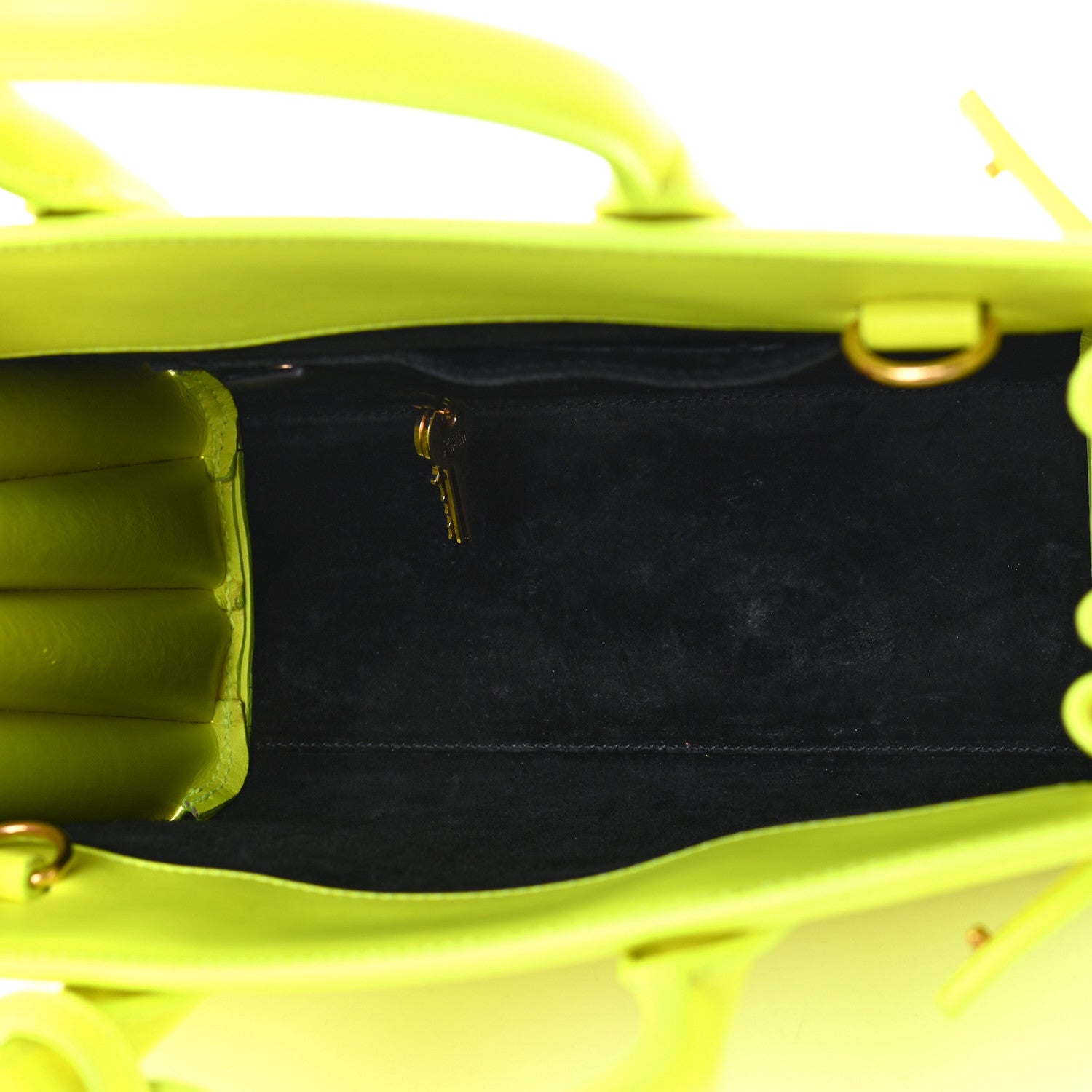 Saint Laurent Calfskin Nano Sac De Jour Neon Yellow 5 of 11