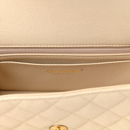 Chanel Caviar Quilted Mini Top Handle Rectangular Flap Beige 11 of 14