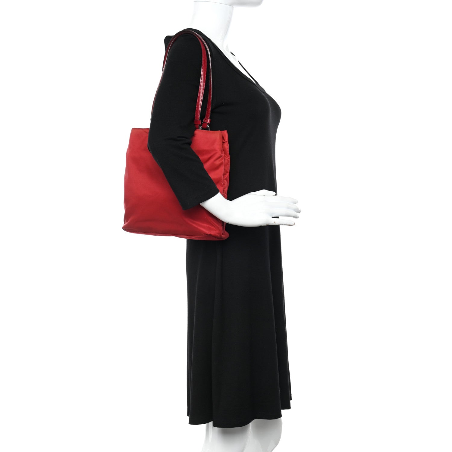 Prada Tessuto Nylon Tote Red 2 of 19