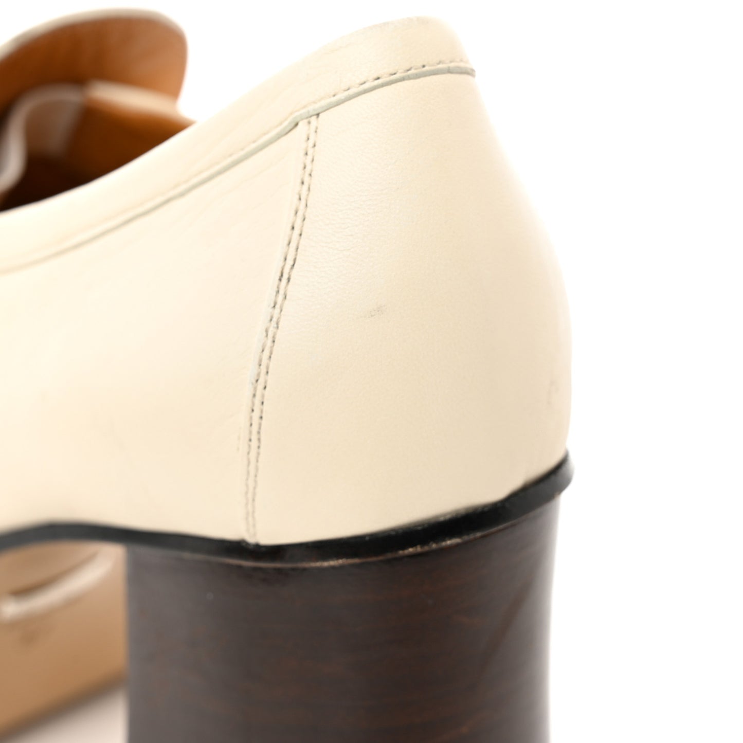 Malaga Kid Horsebit Platform Loafers 37 Mystic White
