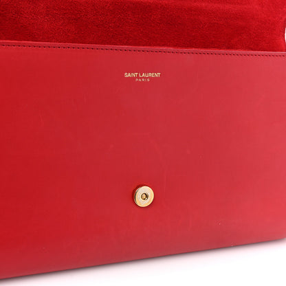 Saint Laurent Calfskin Classic Y Ligne Clutch Red 11 of 15
