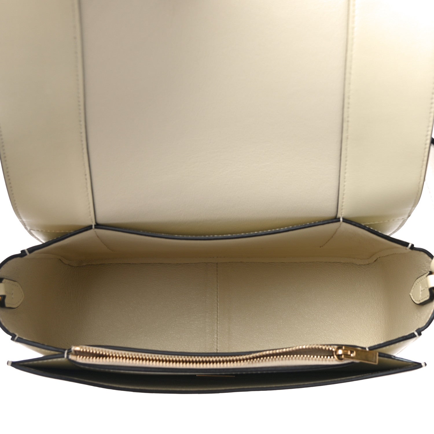 Celine Shiny Smooth Calfskin Medium Frame Shoulder Bag Beige Green 5 of 9