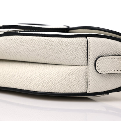 Christian Dior Grained Calfskin Mini Saddle Bag With Strap White 8 of 11