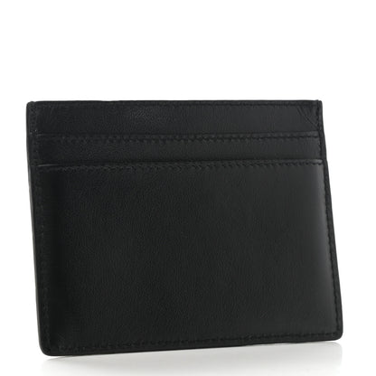 Saint Laurent Calfskin Studded Monogram Credit Card Case Black 2 of 7