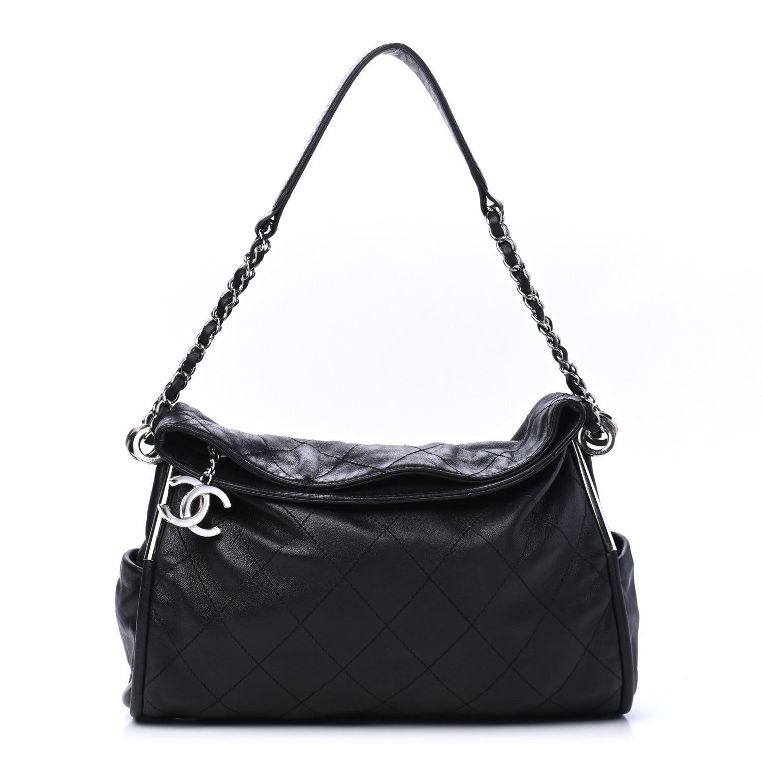 Chanel Lambskin Stitched Medium Ultimate Soft Tote Black 1 of 6