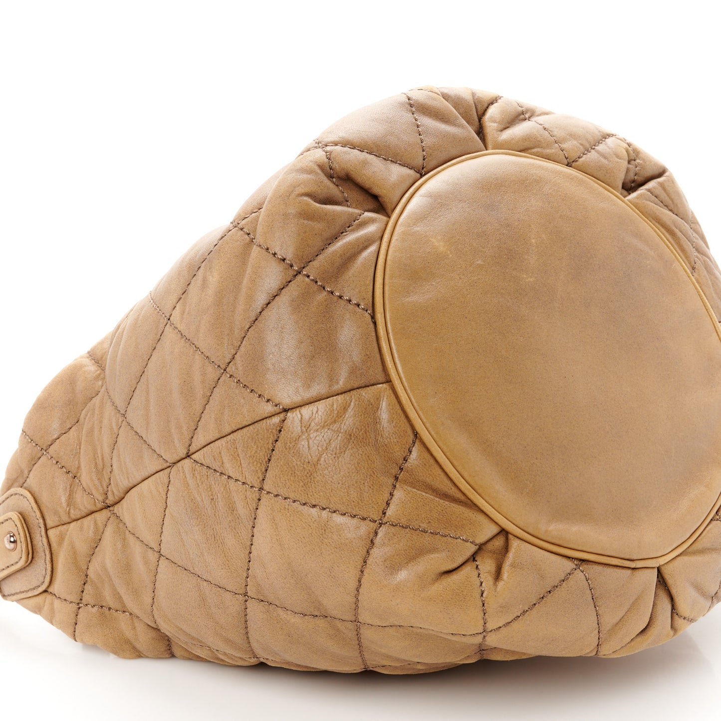 Lambskin Quilted Cloudy Bundle Hobo Beige
