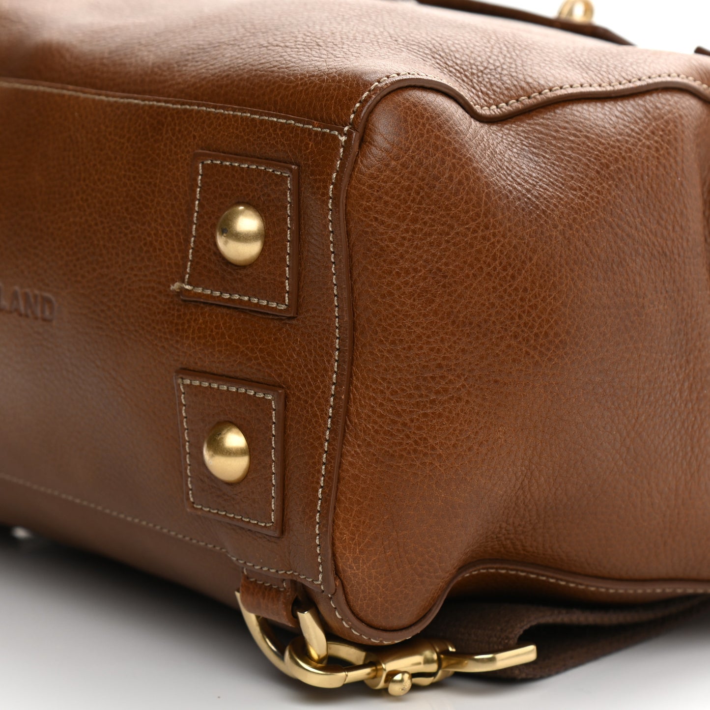 Natural Leather Cara Delevingne Convertible Backpack Brown