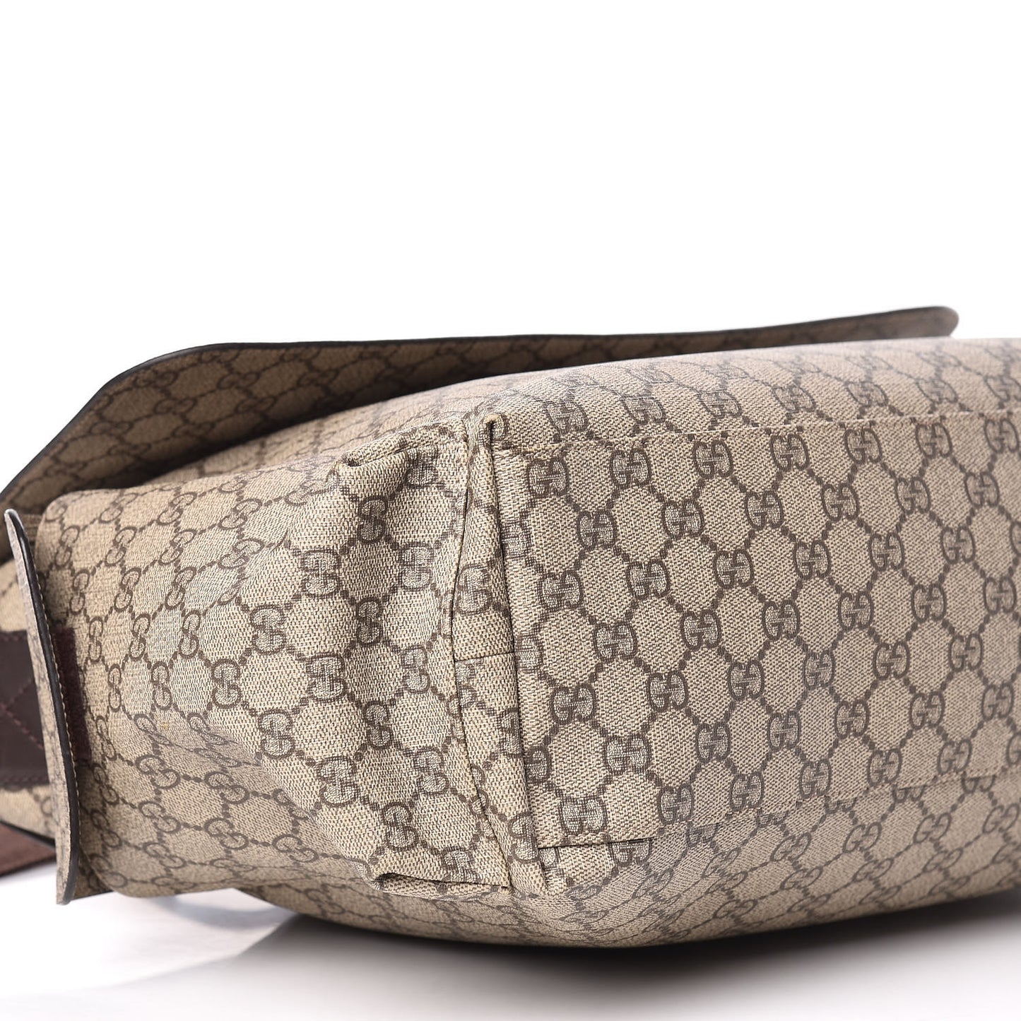 GG Plus Monogram Messenger Diaper Bag Dark Brown