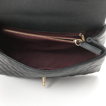 Chanel Caviar Quilted Small Coco Handle Flap Black 5 of 13