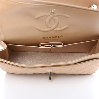 Chanel Iridescent Caviar Quilted Small Double Flap Beige 5 of 9