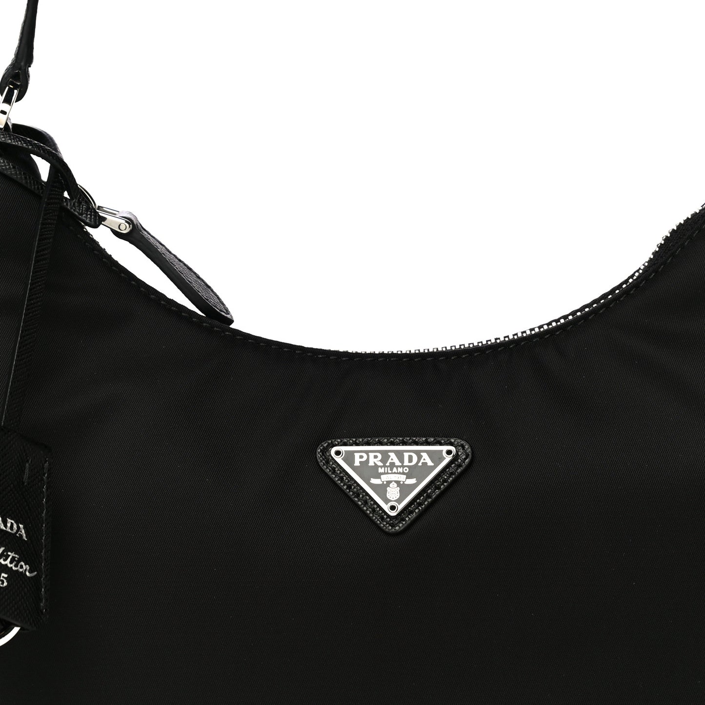 Tessuto Nylon Saffiano Mini Re-Edition 2005 Bag Black