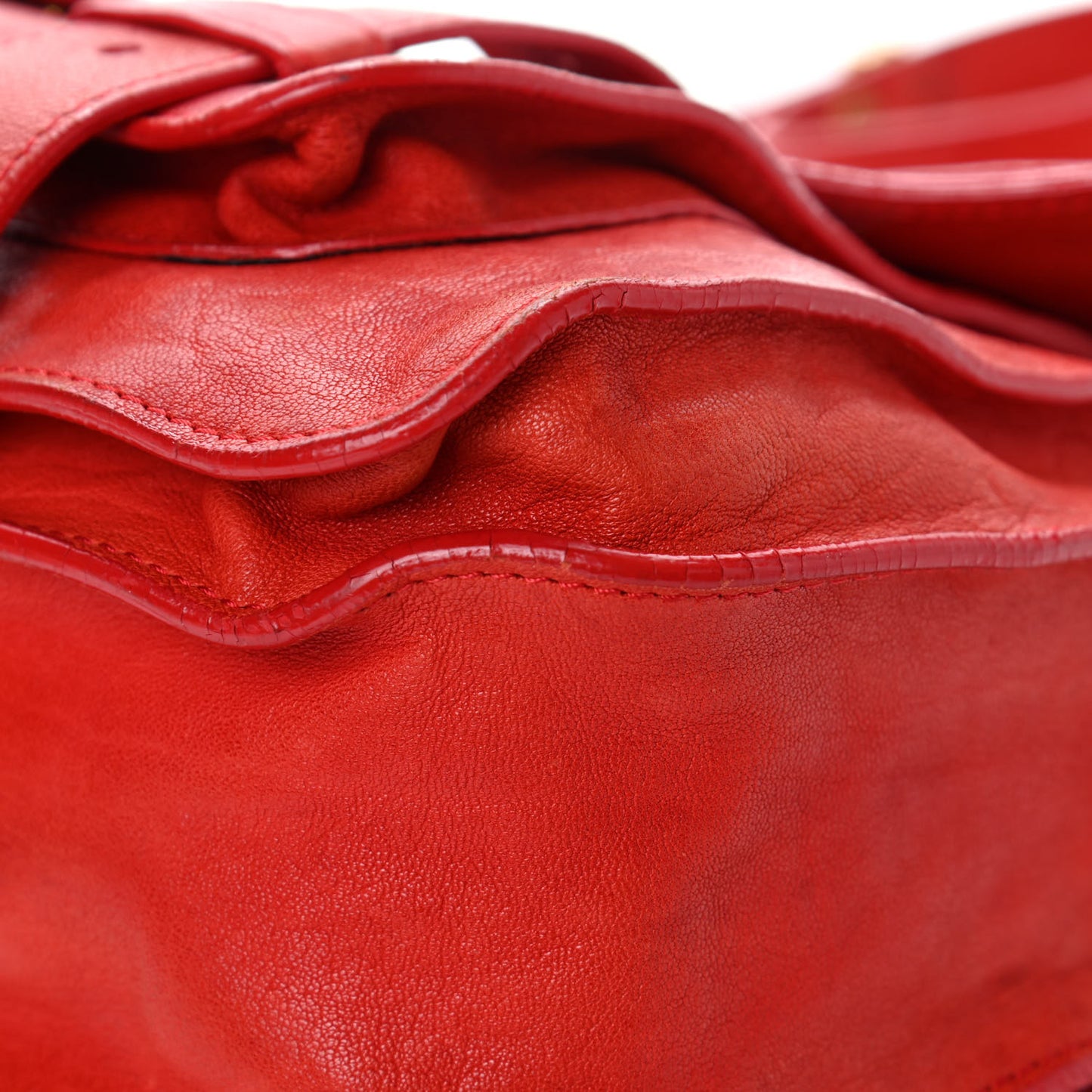 Lambskin Medium PS1 Satchel Red