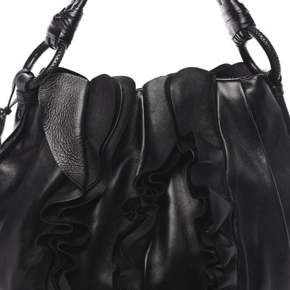 Prada Nappa Ruffle Bag Black 8 of 10