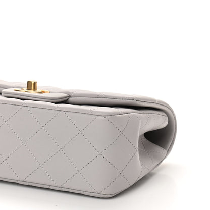 Chanel Lambskin Quilted Mini Top Handle Rectangular Flap Grey 10 of 10