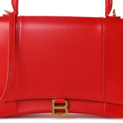 Balenciaga Shiny Box Calfskin Medium Hourglass Top Handle Bag Bright Red 7 of 11