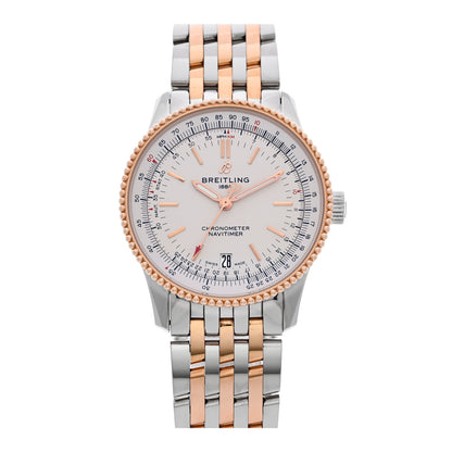 Breitling Stainless Steel 18K Rose Gold 38mm Navitimer Automatic Watch U17325 1 of 5