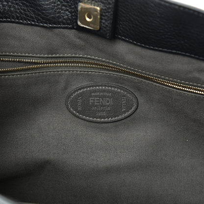 Fendi Cuoio Romano Selleria Medium FF Tote Black 5 of 9