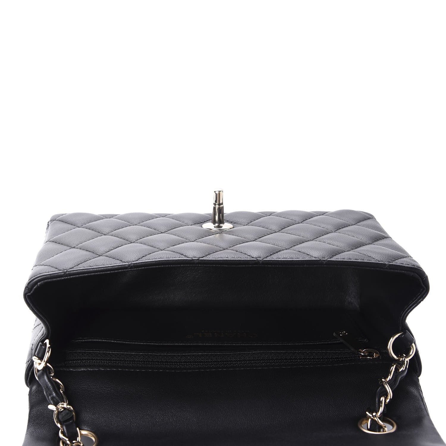 Chanel Lambskin Quilted Mini Rectangular Flap Black 5 of 11