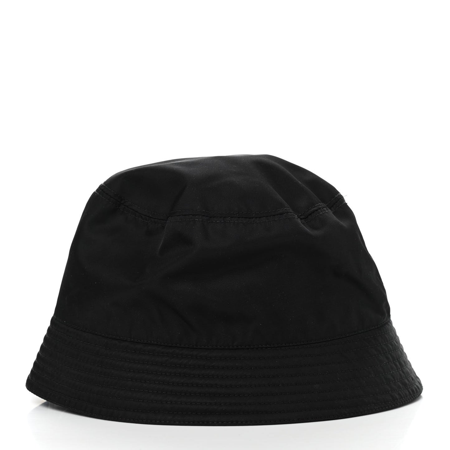 Re-Nylon Metal Triangle Logo Womens Bucket Hat M Black