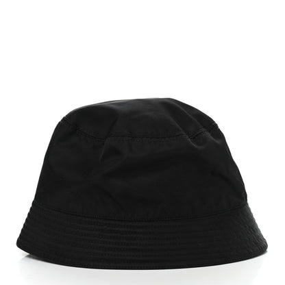 Prada Re-Nylon Metal Triangle Logo Womens Bucket Hat M Black 4 of 9