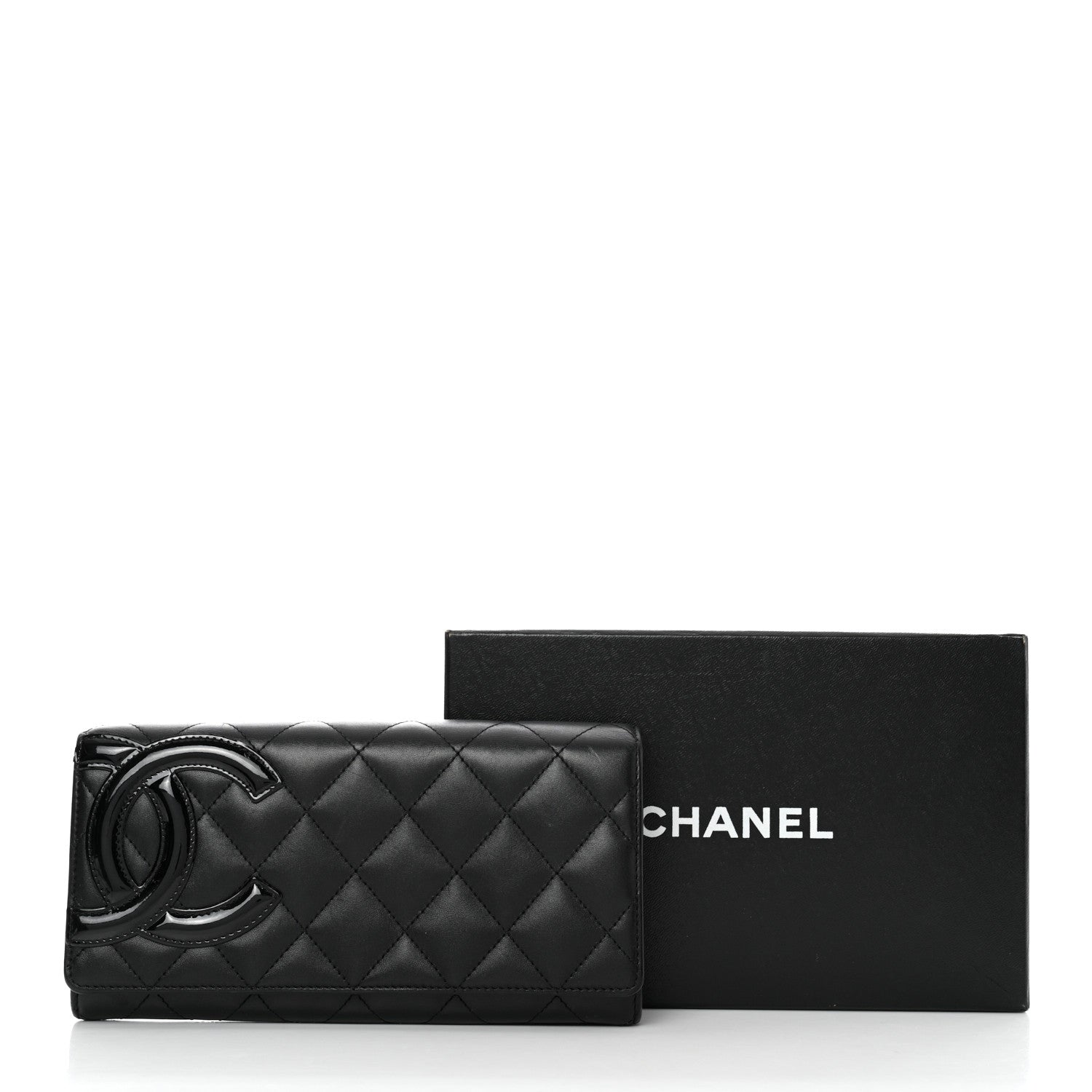 Chanel Calfskin Quilted Cambon Gusset Flap Wallet Black 11 of 11