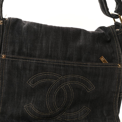 Chanel Denim CC Messenger Bag Blue 8 of 10