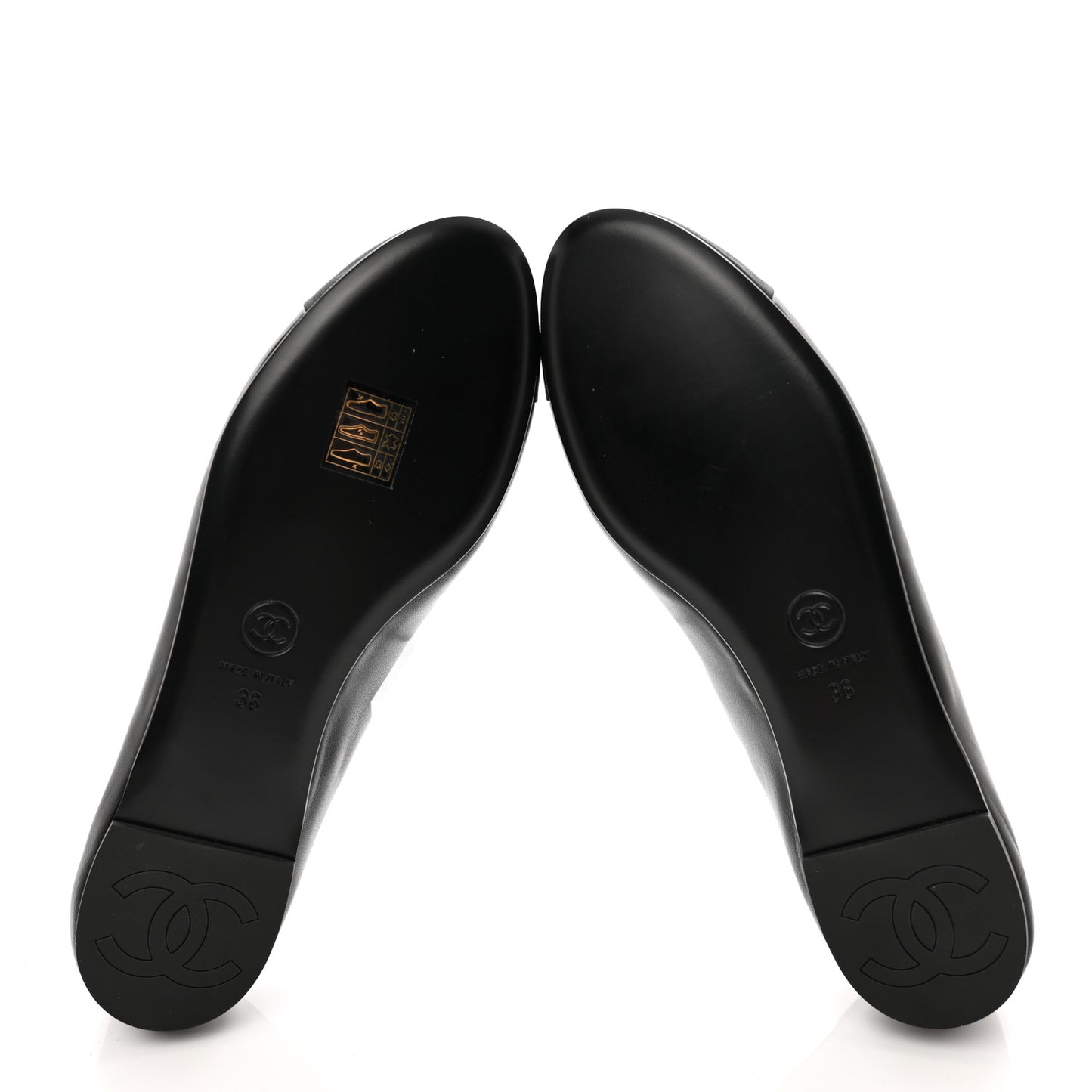 Lambskin Grosgrain Cap Toe CC Ballerina Flats With Leg Warmers 36 Black