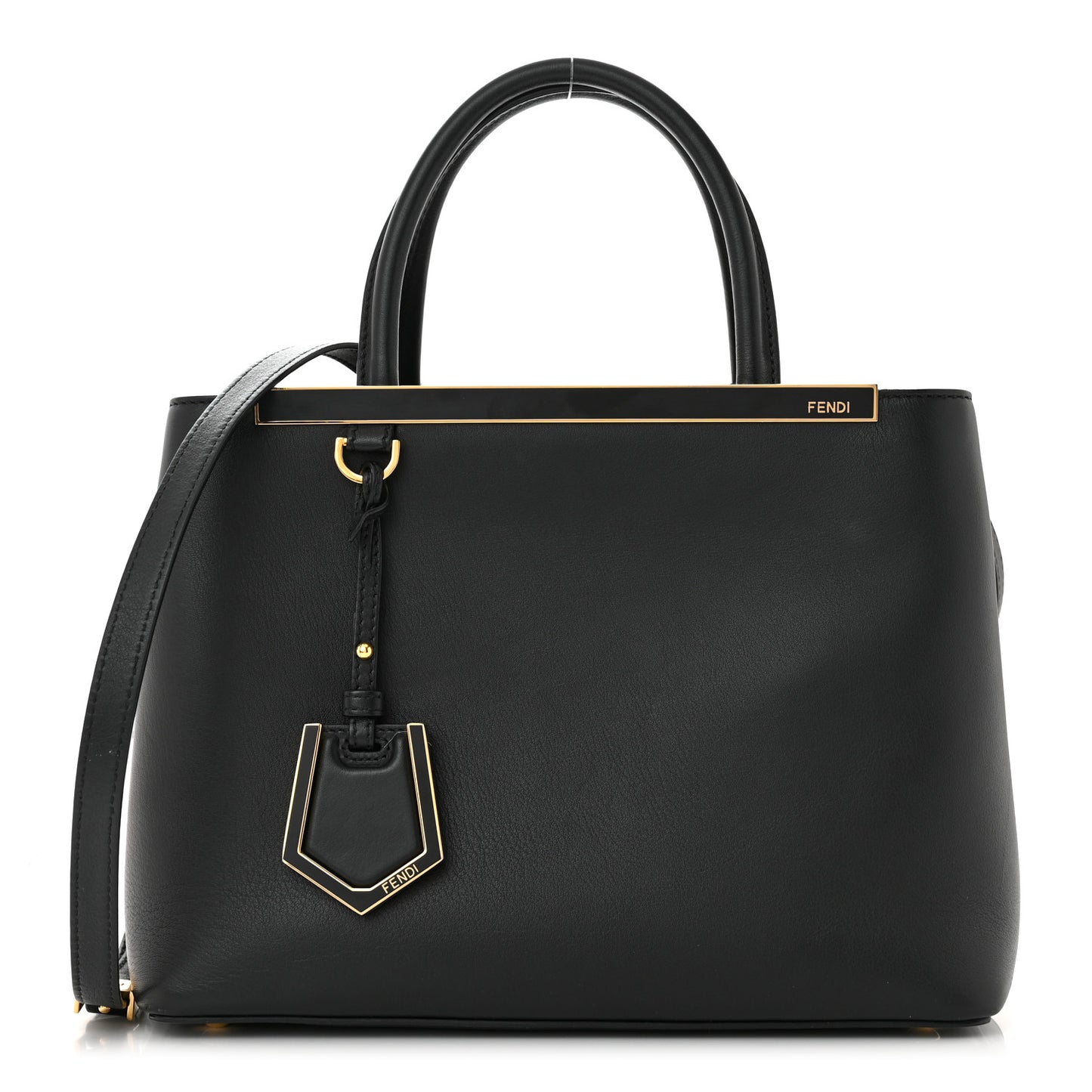 Vitello Dolce Century Petite 2Jours Tote Black Carbone