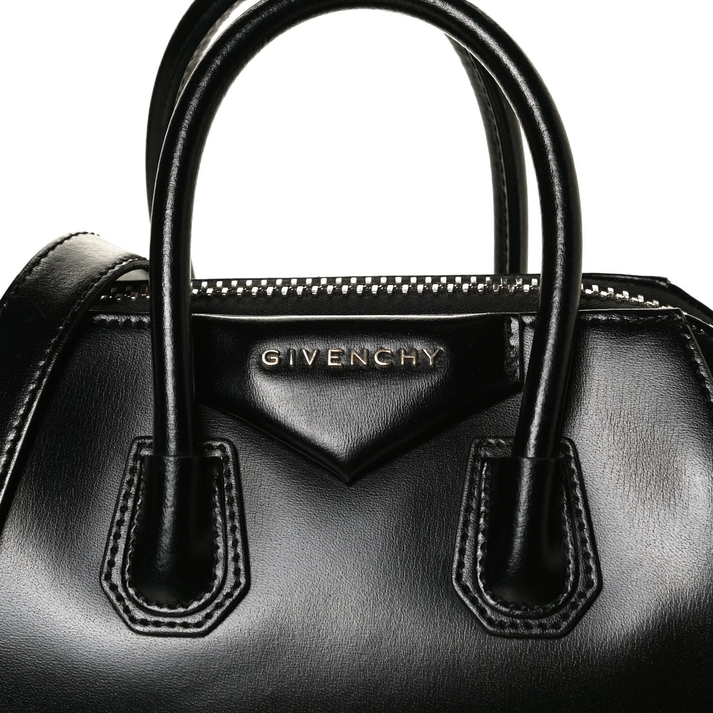 Shiny Lord Calfskin Mini Antigona Black