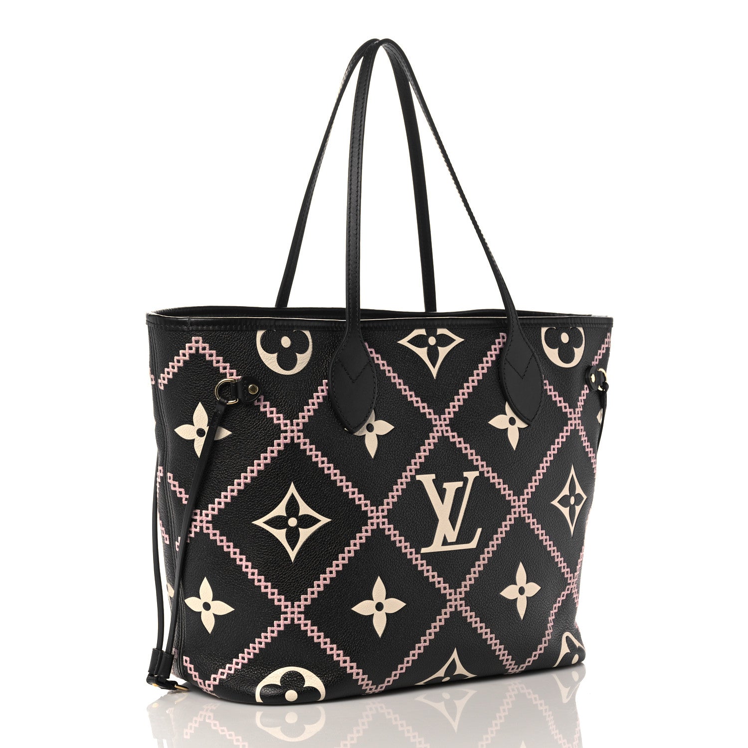 Louis Vuitton Empreinte Monogram Giant Broderies Neverfull MM Black 4 of 11