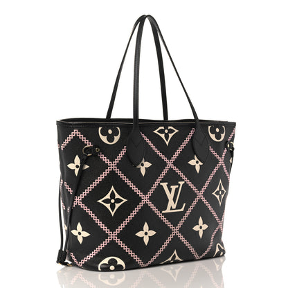 Louis Vuitton Empreinte Monogram Giant Broderies Neverfull MM Black 4 of 11