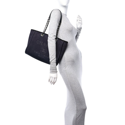 Chanel Mixed Fibers Small Deauville Tote Black 3 of 12