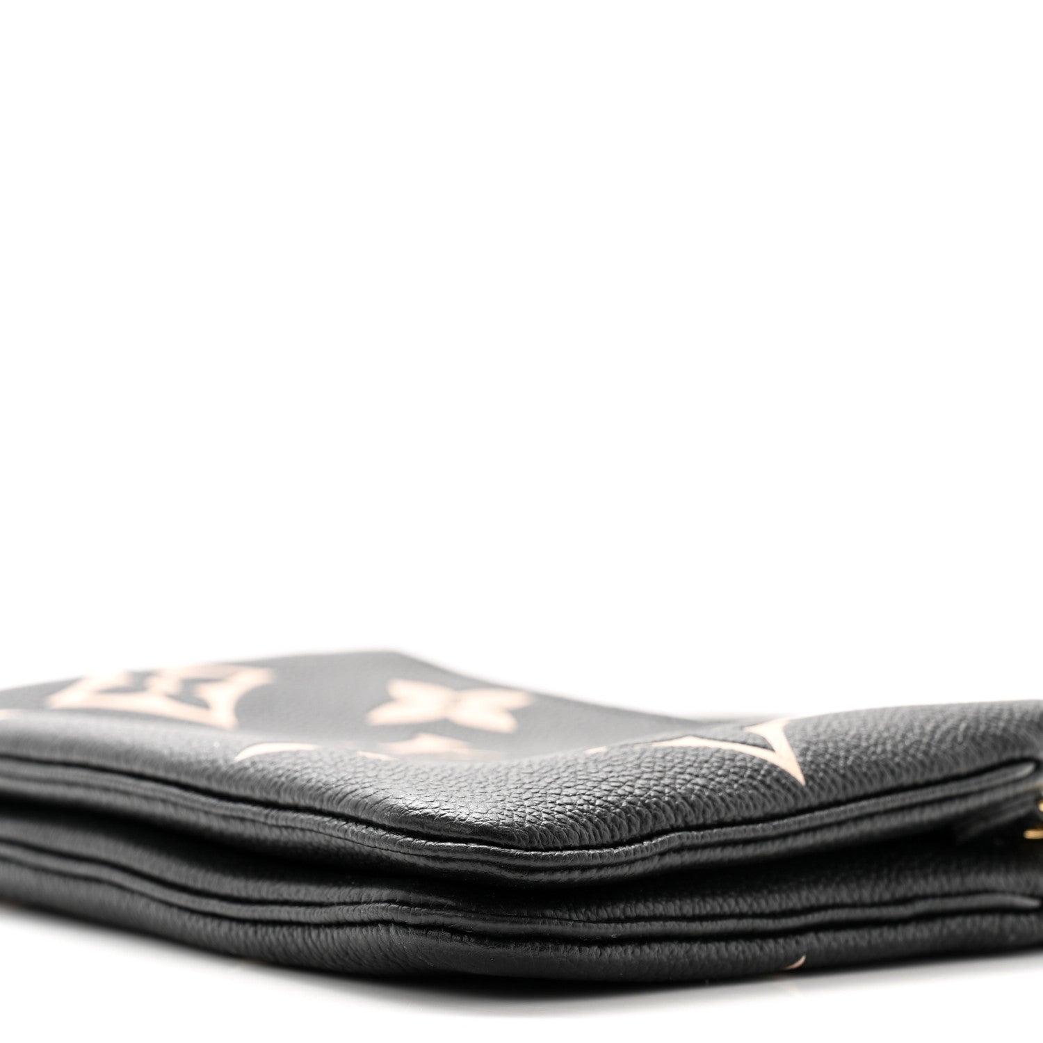 Louis Vuitton Empreinte Monogram Giant Double Zip Pochette Black Cream 10 of 12