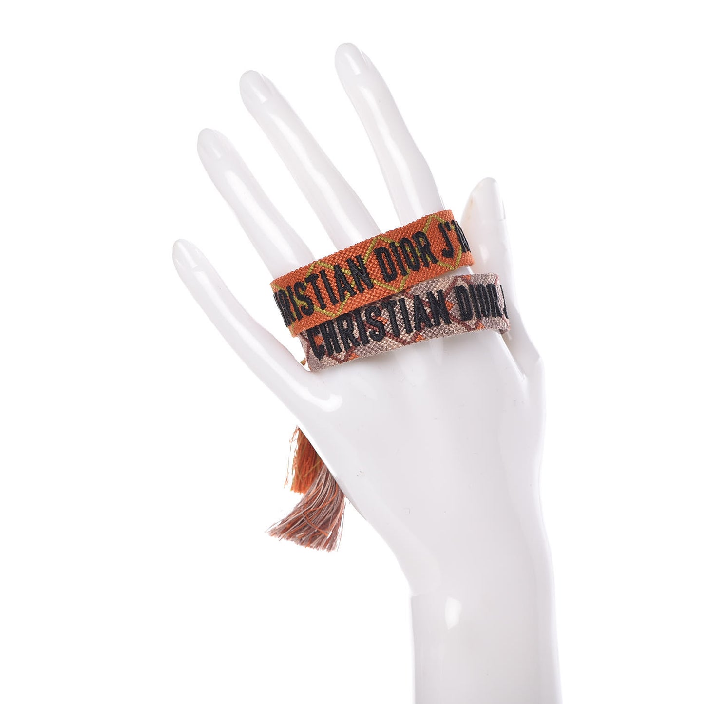 Woven Cotton J'Adior Friendship Bracelet Set Orange Multicolor