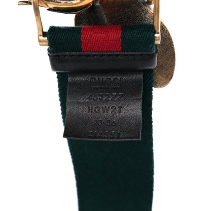 Gucci Web Queen Margaret Bee Belt 90 36 Red Green 4 of 4