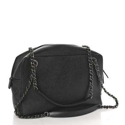 Chanel Caviar Lambskin Quilted Coco Break Camera Case Black 3 of 9