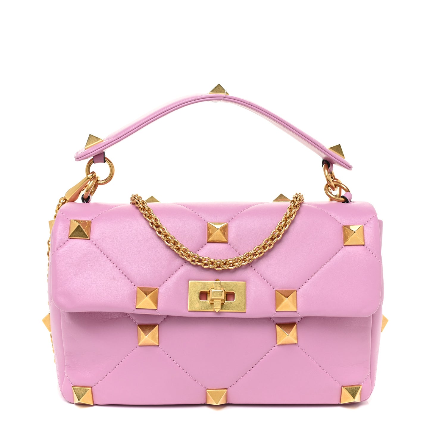 Nappa Large Roman Stud Shoulder Bag Giacinto