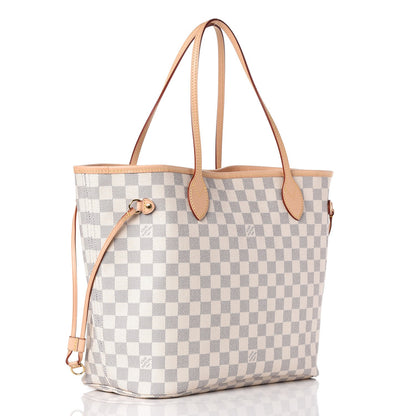 Louis Vuitton Damier Azur Neo Neverfull MM Rose Ballerine 4 of 10