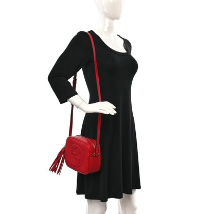 Gucci Pebbled Calfskin Small Soho Disco Bag Tabasco Red 2 of 10