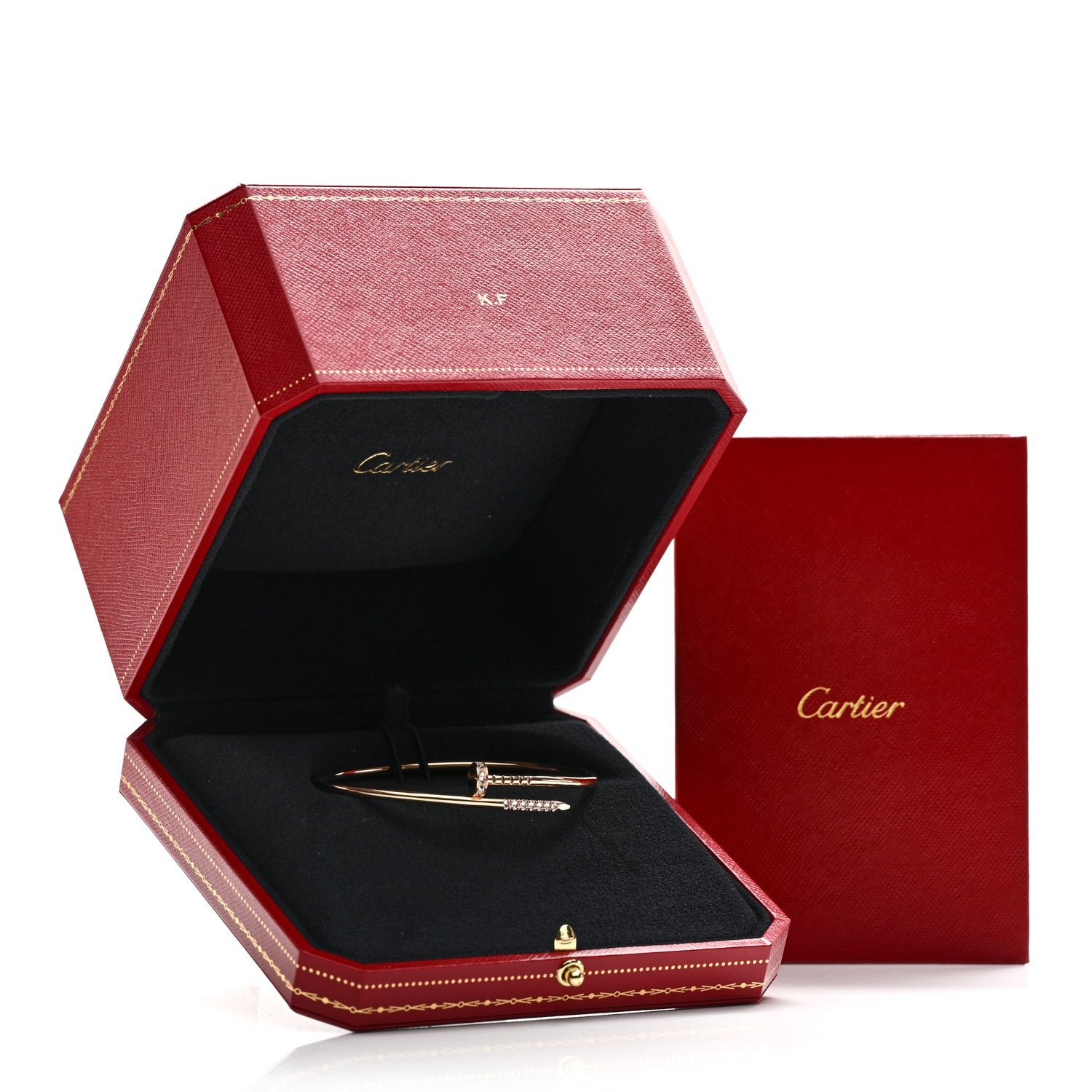 Cartier 18K Pink Gold Diamond Small Juste Un Clou Reverse Set Bracelet 18 5 of 5