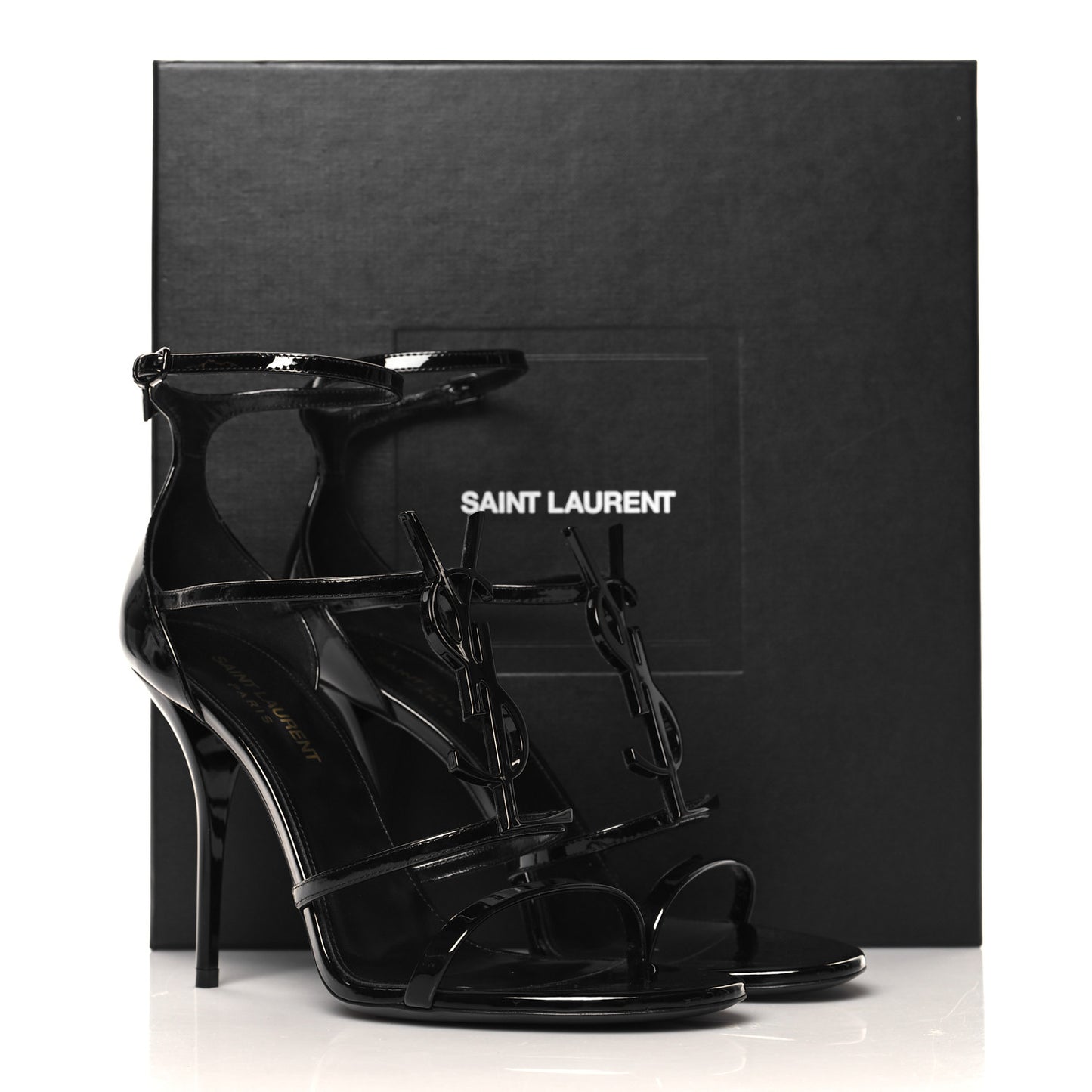 Patent Cassandra 100 Ankle Strap Sandals 39 Black