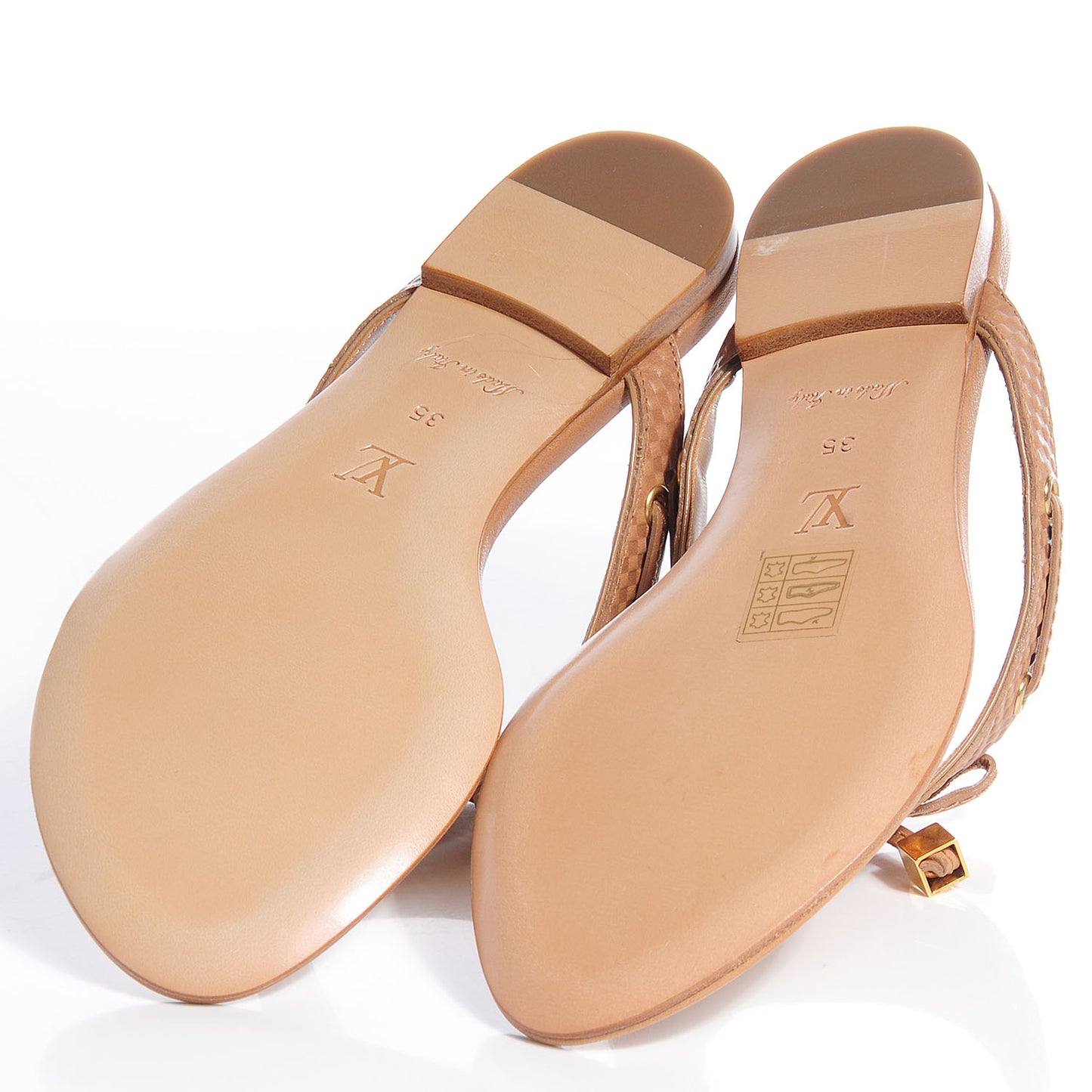 Leather Dice Flat Thong 35 US 6