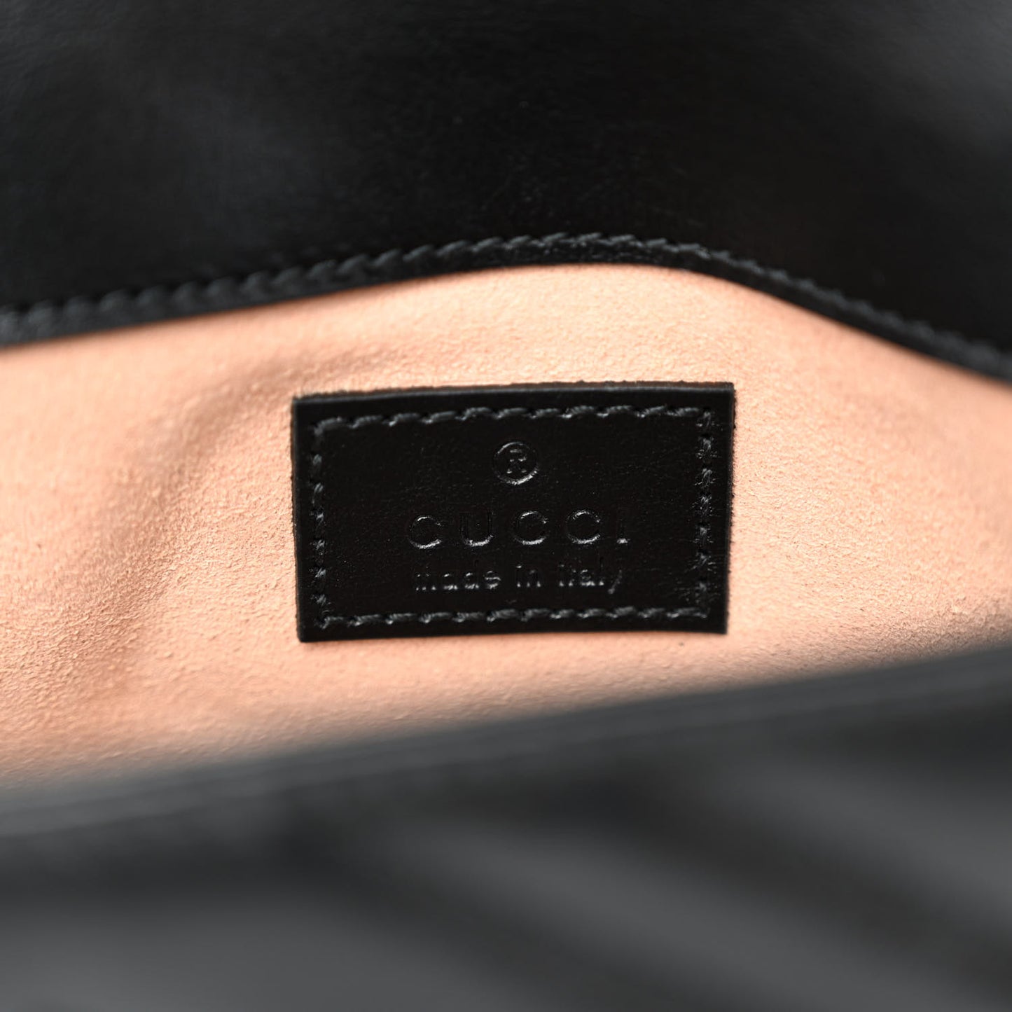 Calfskin Matelasse Monochrome GG Marmont Chain Belt Bag Black
