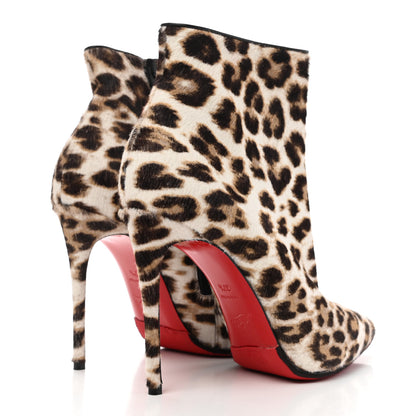 Christian Louboutin Calf Hair Leopard Print So Kate Booty 100 Ankle Boots 37.5 Brown 4 of 7